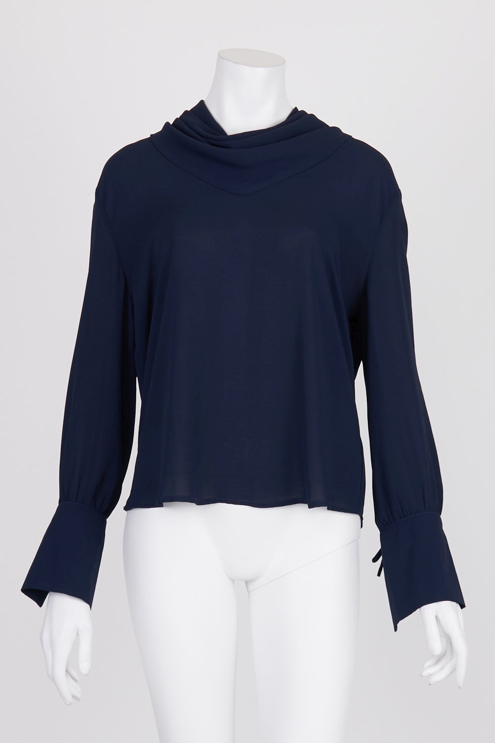 Airlie Navy Cowl Neck Top 12