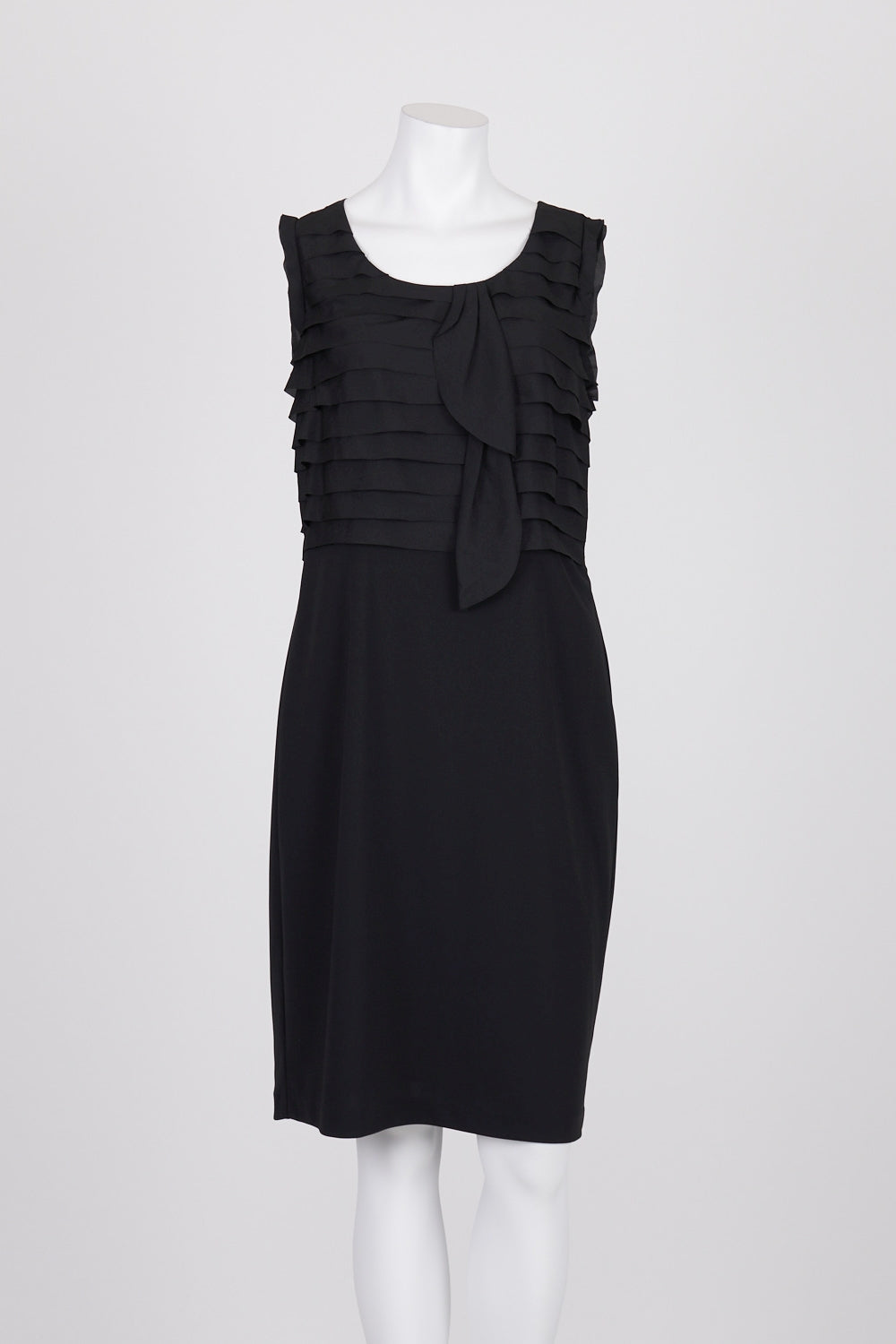 Gallery Black Layered Sleeveless Dress 12 
