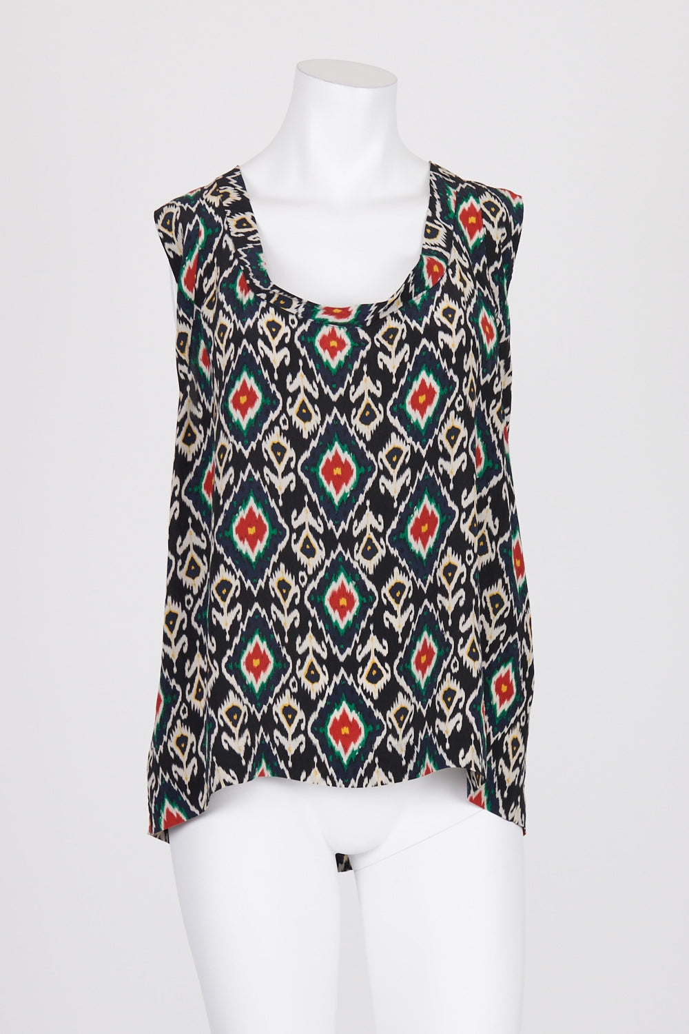 Country Road Mutli Patterned 100% Silk Top M