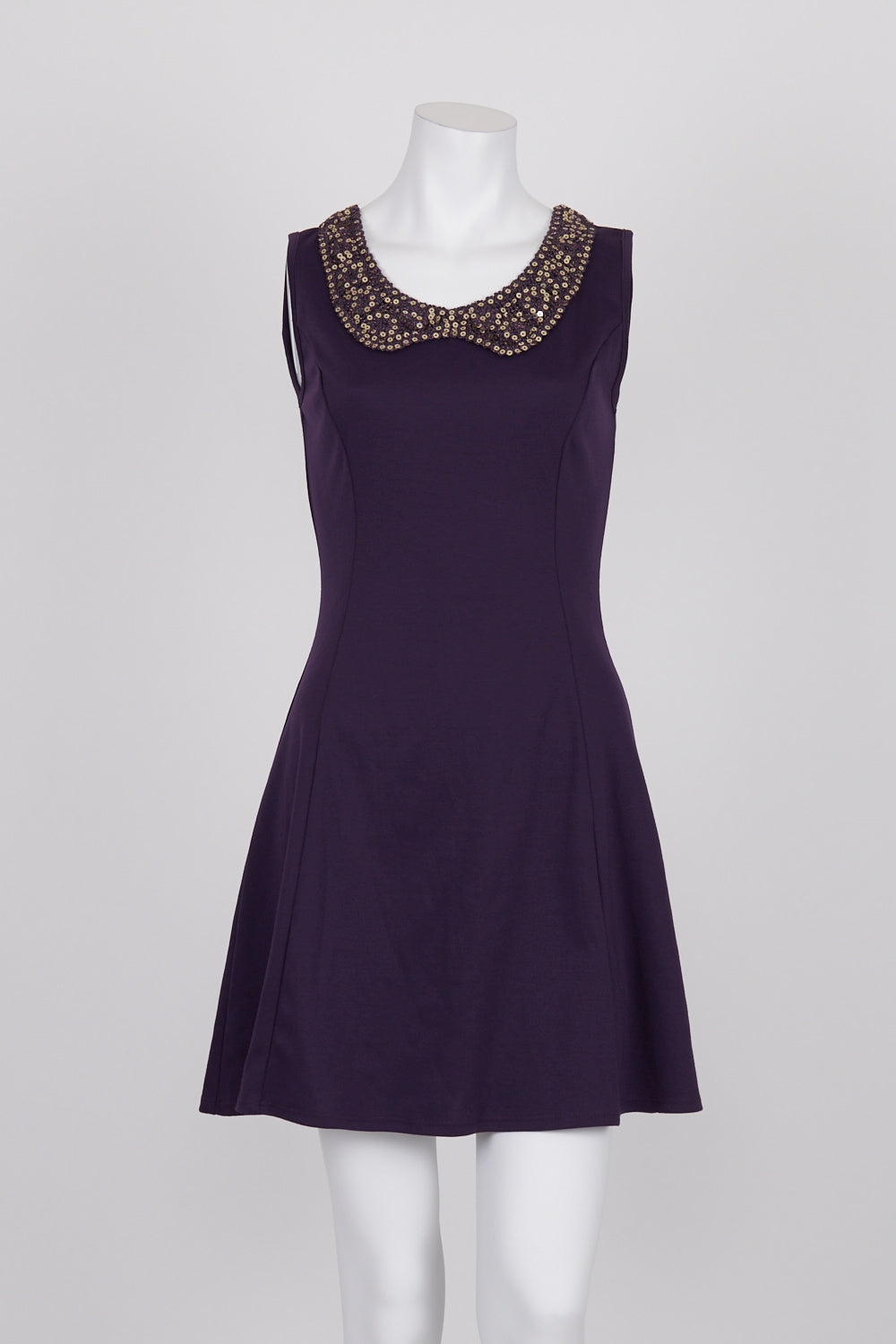 Coii Purple Sequin Detail Dress S