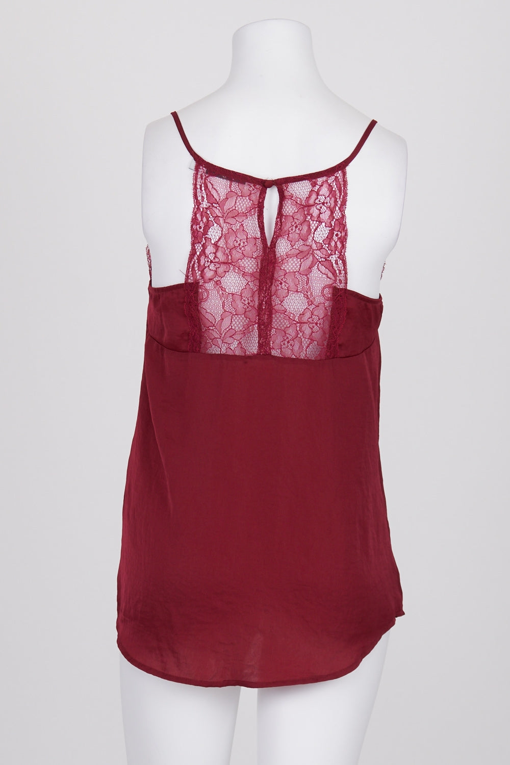 Jorge Maroon Lace Detail Top 8