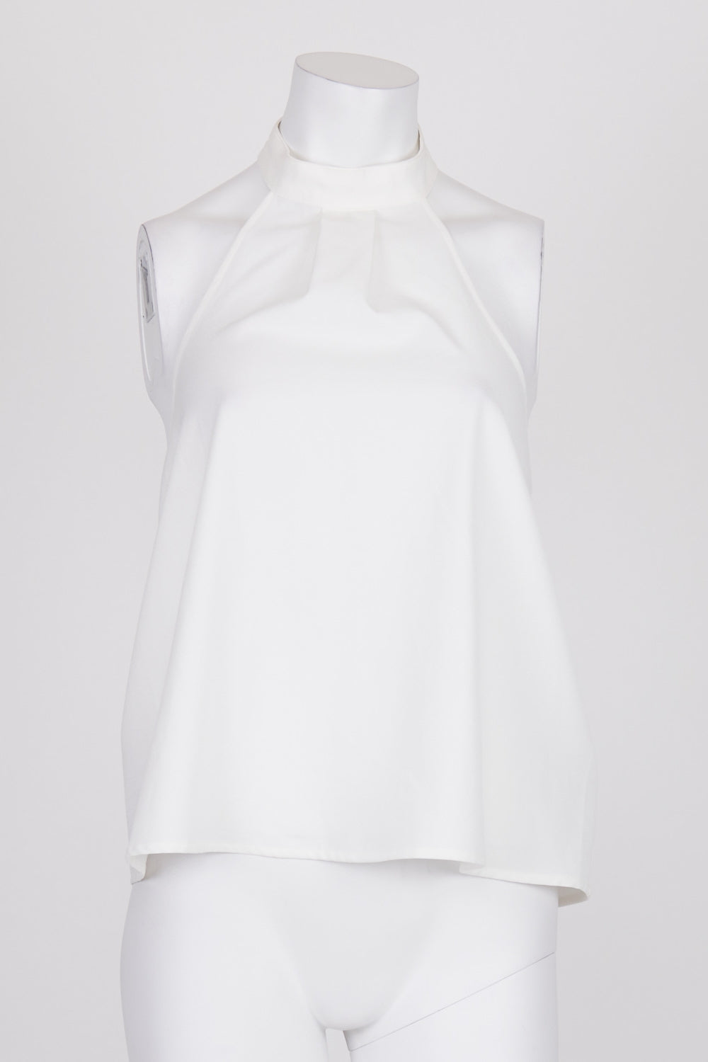 The Fifth Label White High Neck Tie Back Top S