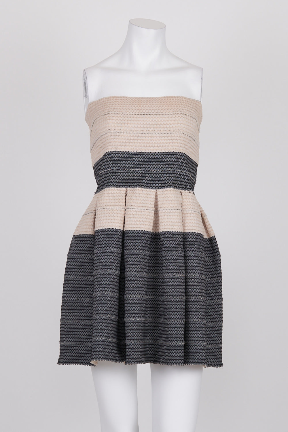 Cooper St Patterned Strapless Pleated Dress 12