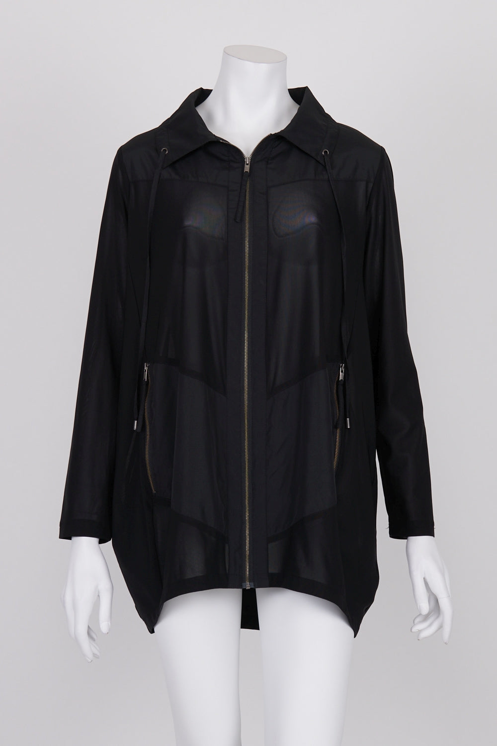 Marco Polo Black Zip Front Jacket 10