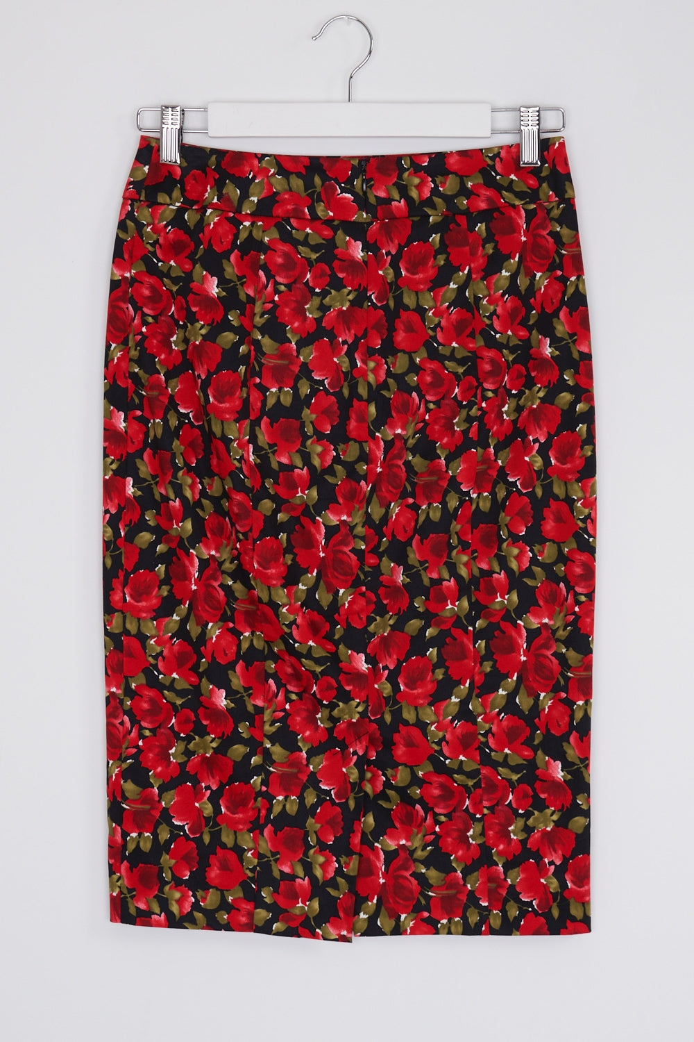 Review Red and Black Floral Skirt 8