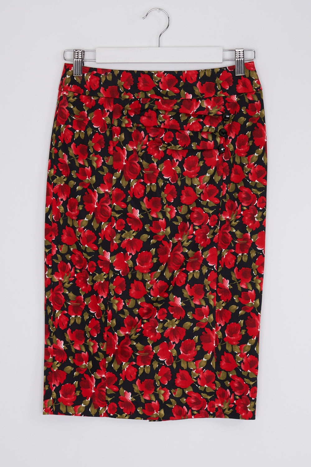 Review Red and Black Floral Skirt 8