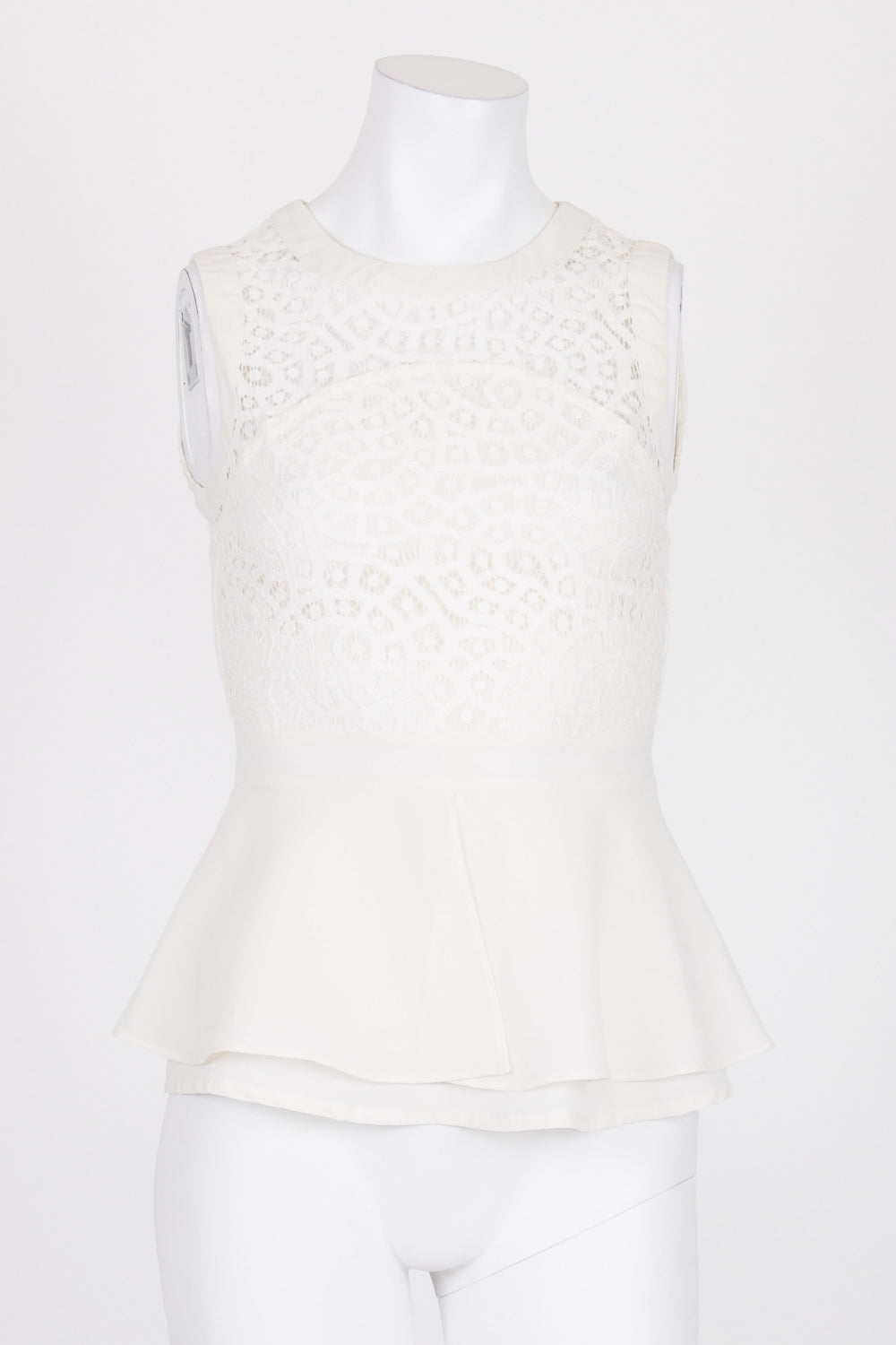 Forcast White Lace Sleeveless Top 4