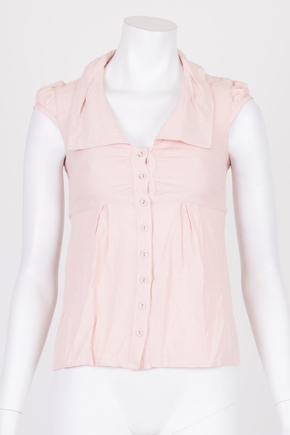 Cue Pink Button Front Top 6