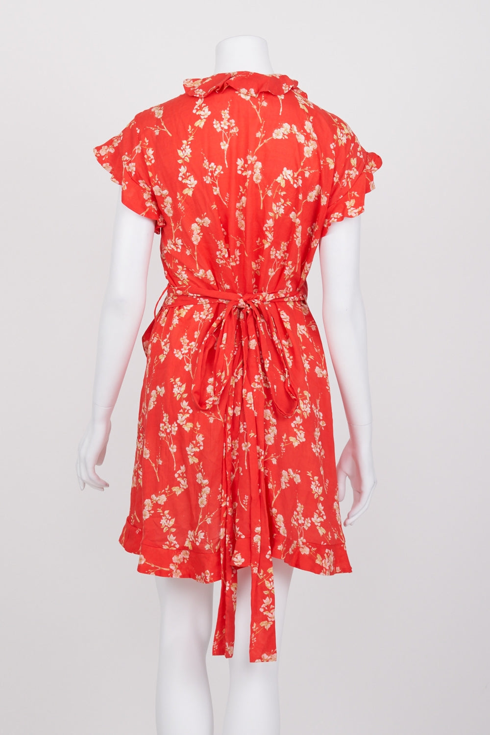 MLM Label Red Floral Wrap Dress S