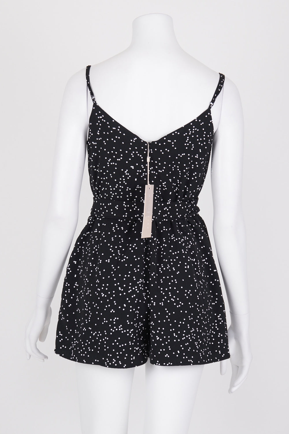 Black and white polka dot playsuit online