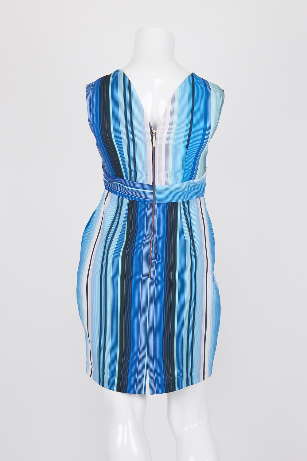 Closet London Blue Striped Sleeveless Dress 14
