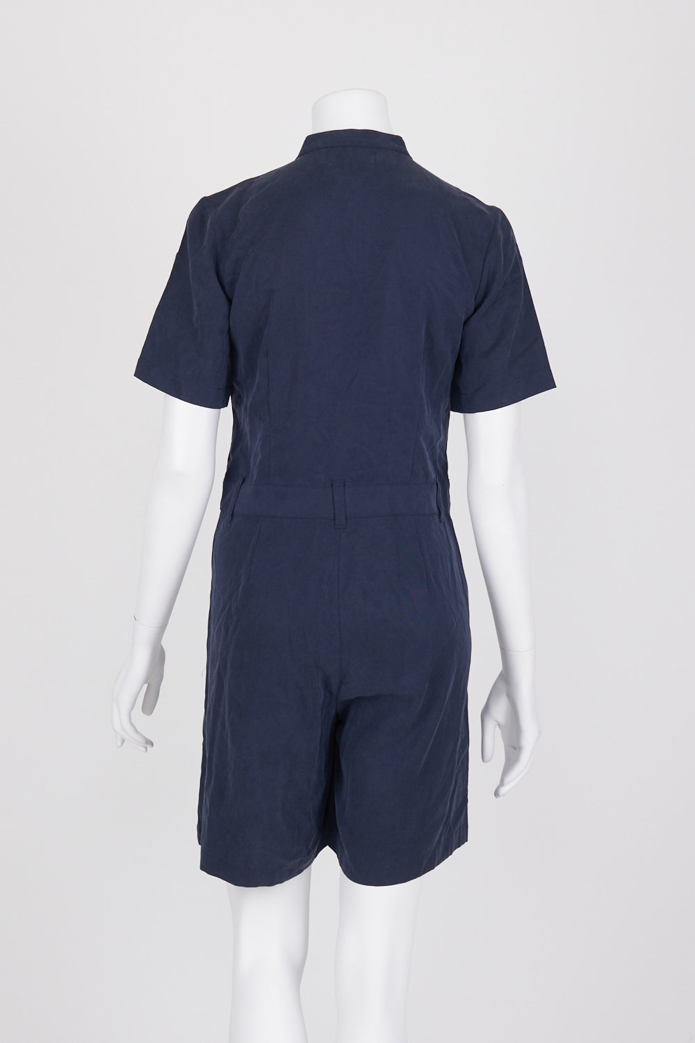 Handsom Navy Button Front Playsuit 8