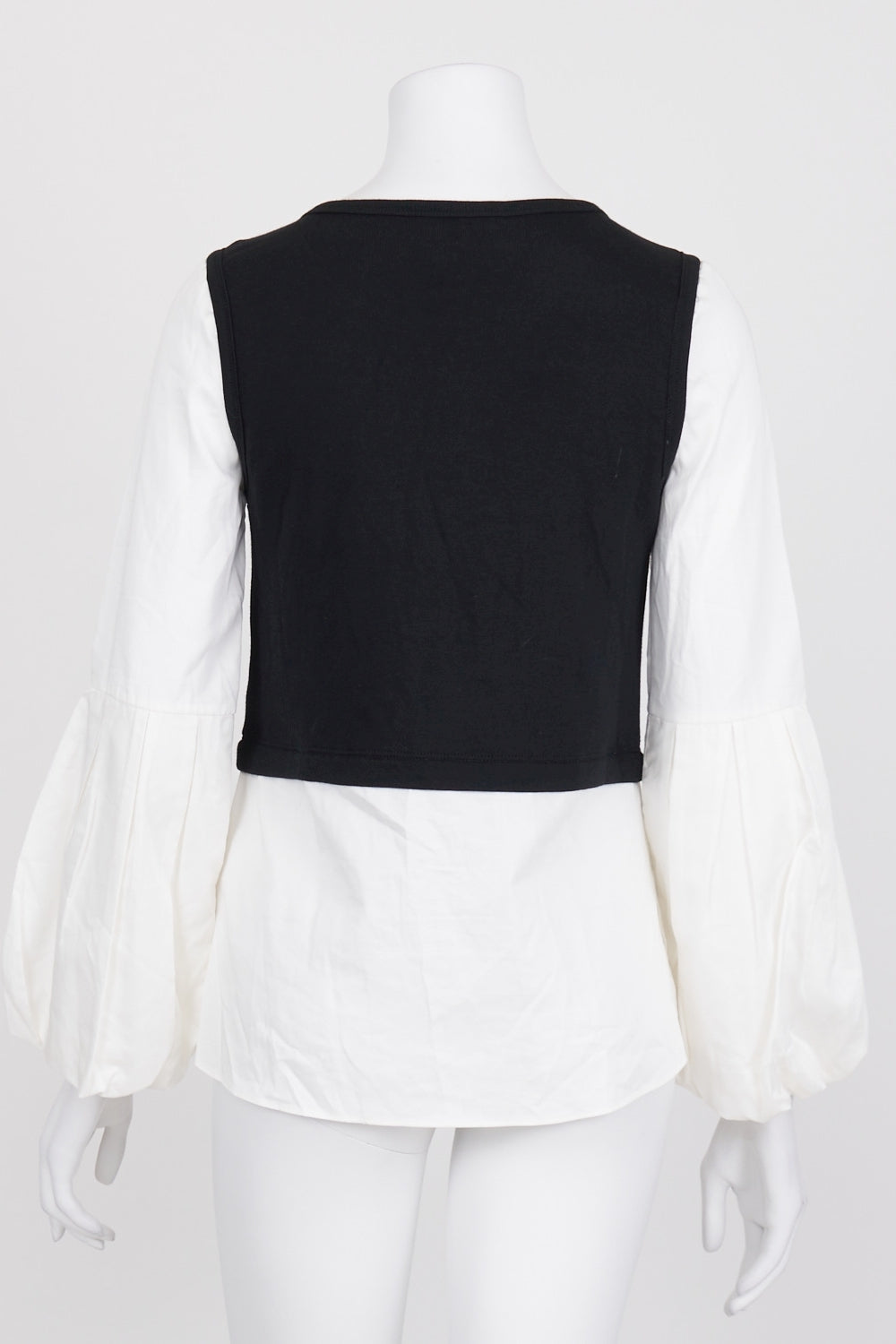 Forever New Black and White Long Sleeve Top XXS