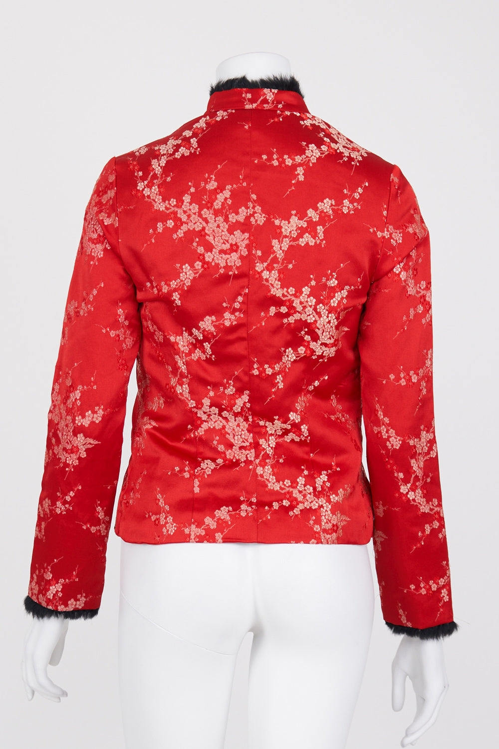Ladakh Red Floral Embroidered Jacket S