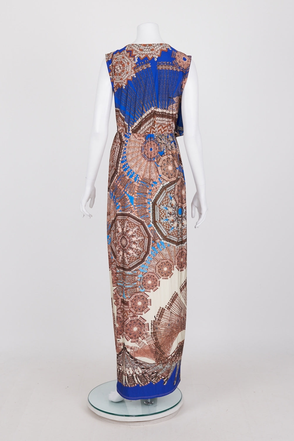 Sheike Blue Patterned Wrap Maxi Dress 10