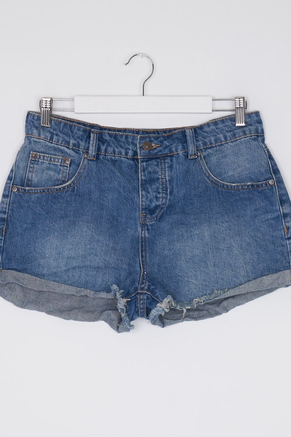 Ripcurl Blue Cuffed Denim Shorts AU 12 / 30