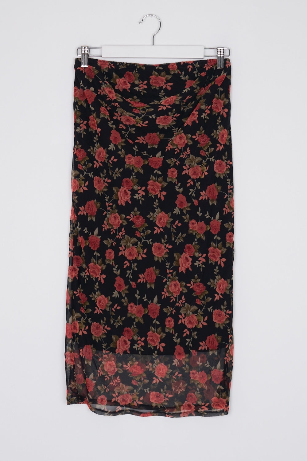 Ripe Black Rose Print Maternity Skirt S