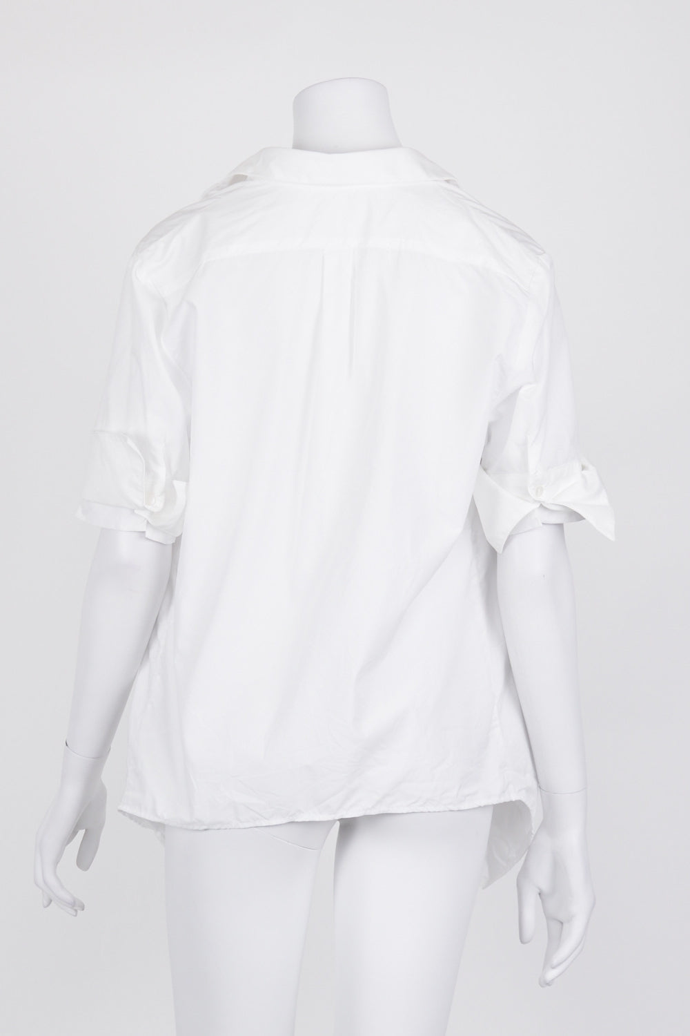 White Story White Button-Up Cuffed Shirt 14