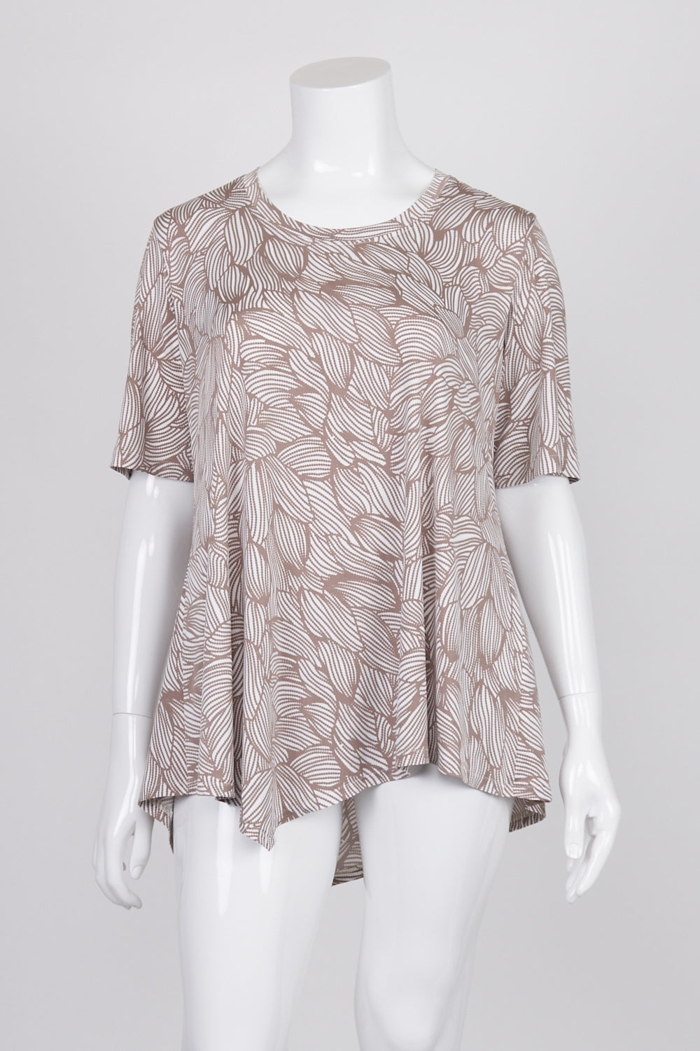 Jenny Scott Sorrento Brown Patterned Top XL