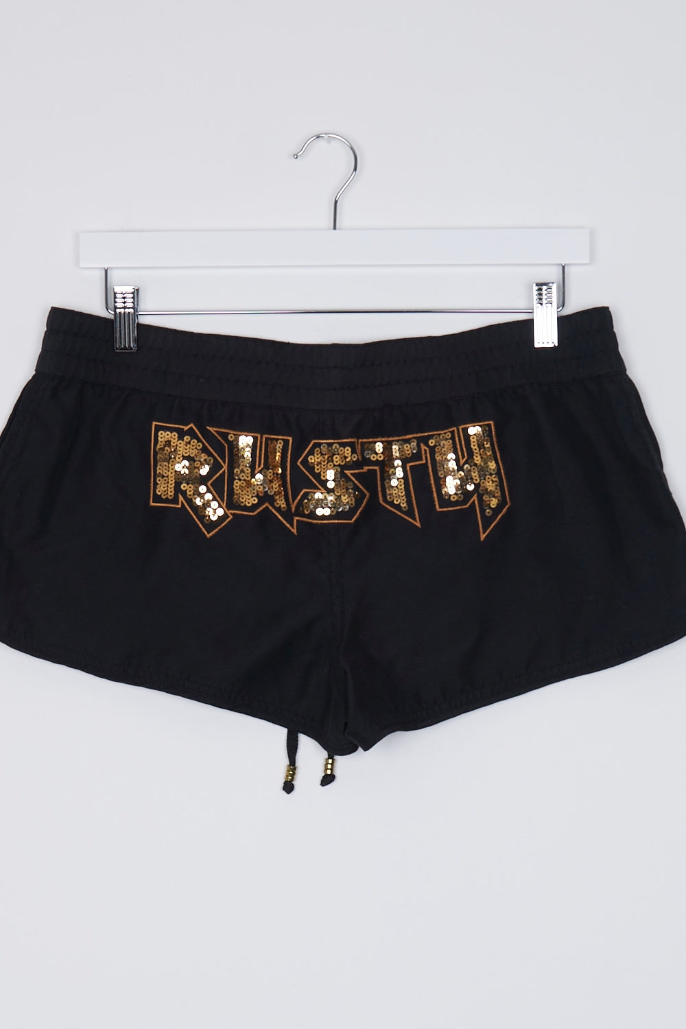 Rusty Black Sequin Detail Shorts