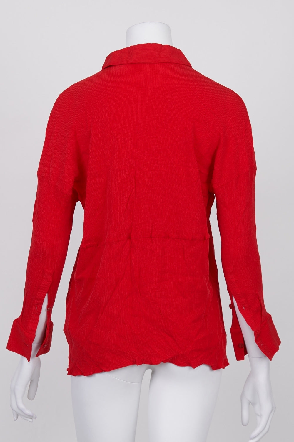 COS Red Button Front Top XS
