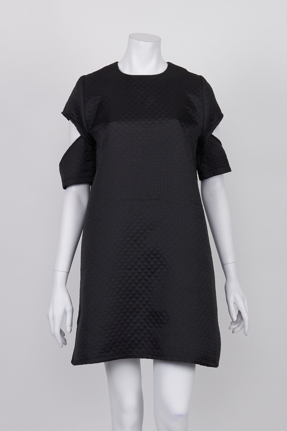 Kuwaii Black Textured Cold Shoulder Dress 10