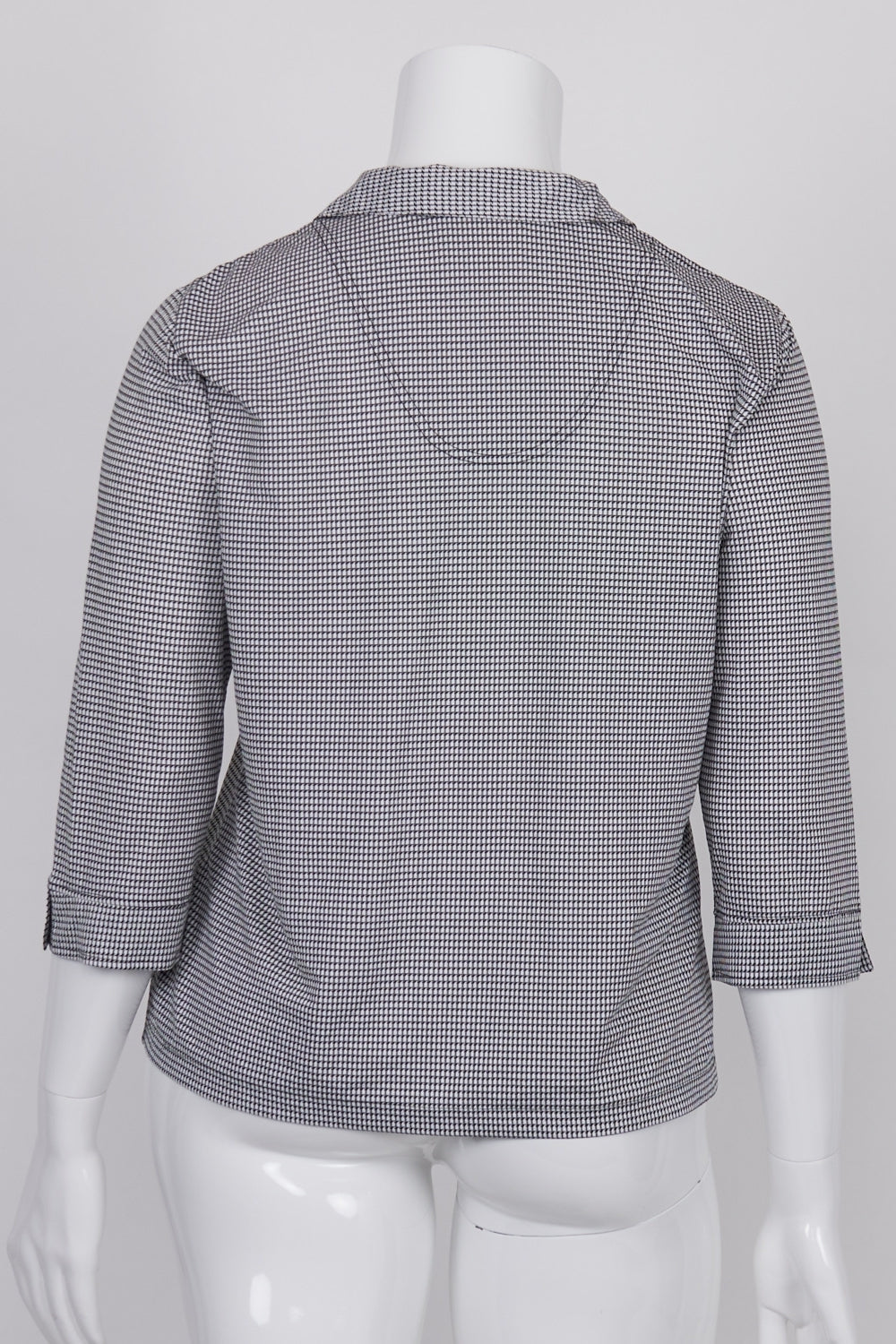 Sport Haley Black and White Patterned Long Sleeve Top XXL