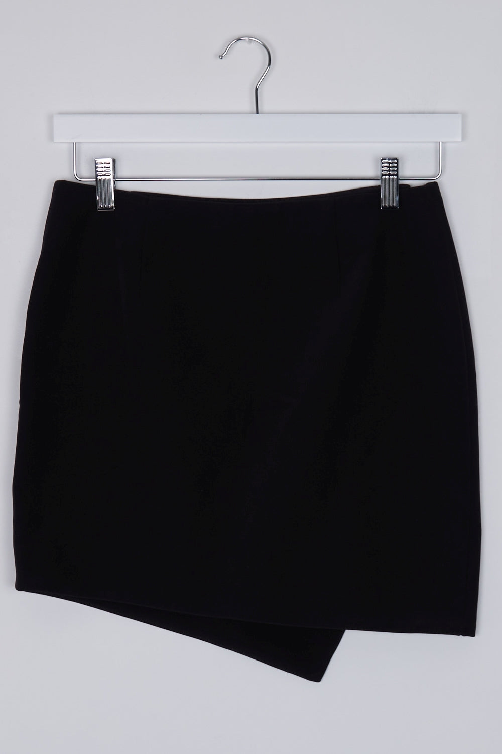 Nicholas Black Zip Front Silk Skirt 8