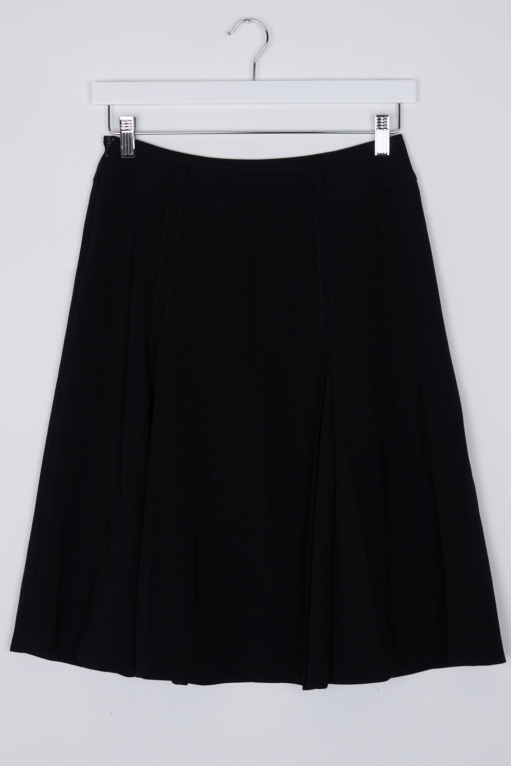 Max Mara Black Pleated Skirt 8