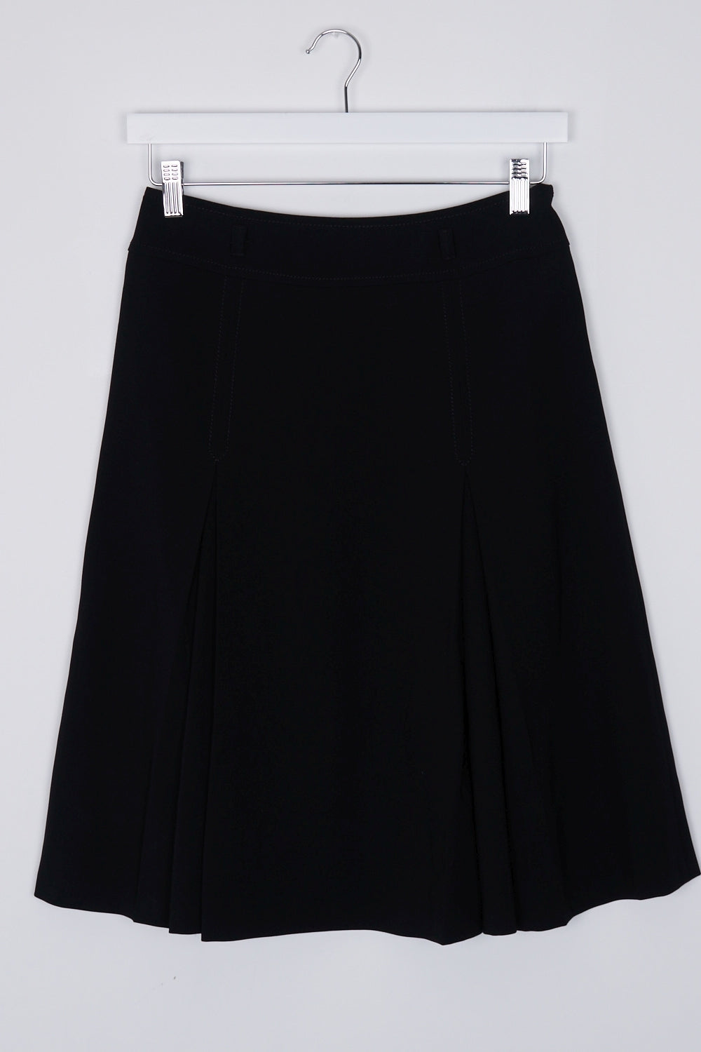 Max Mara Black Pleated Skirt 8