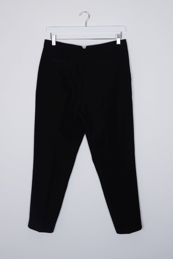 Trenery Black Pleated Front Pants 10 - Reluv Clothing Australia