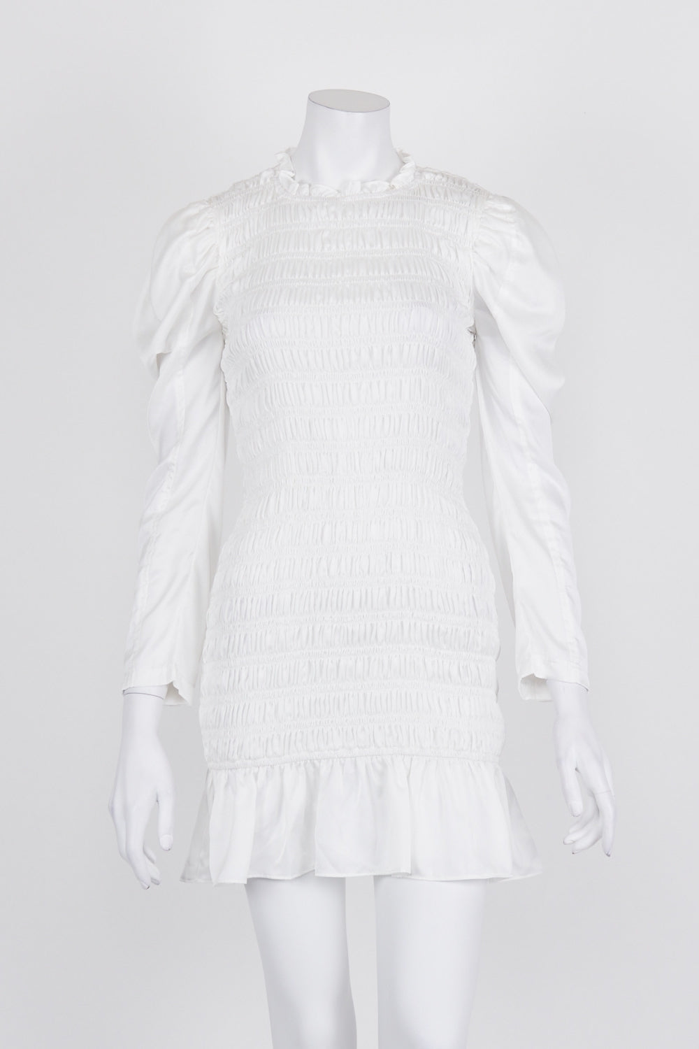 Elliatt White Shirred Dress XS