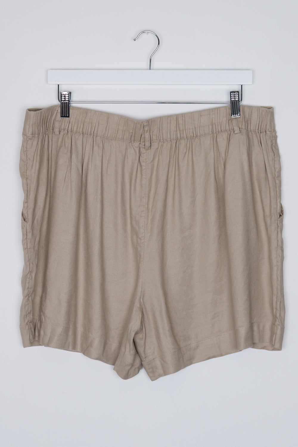 Preview Beige Linen Blend Shorts 20