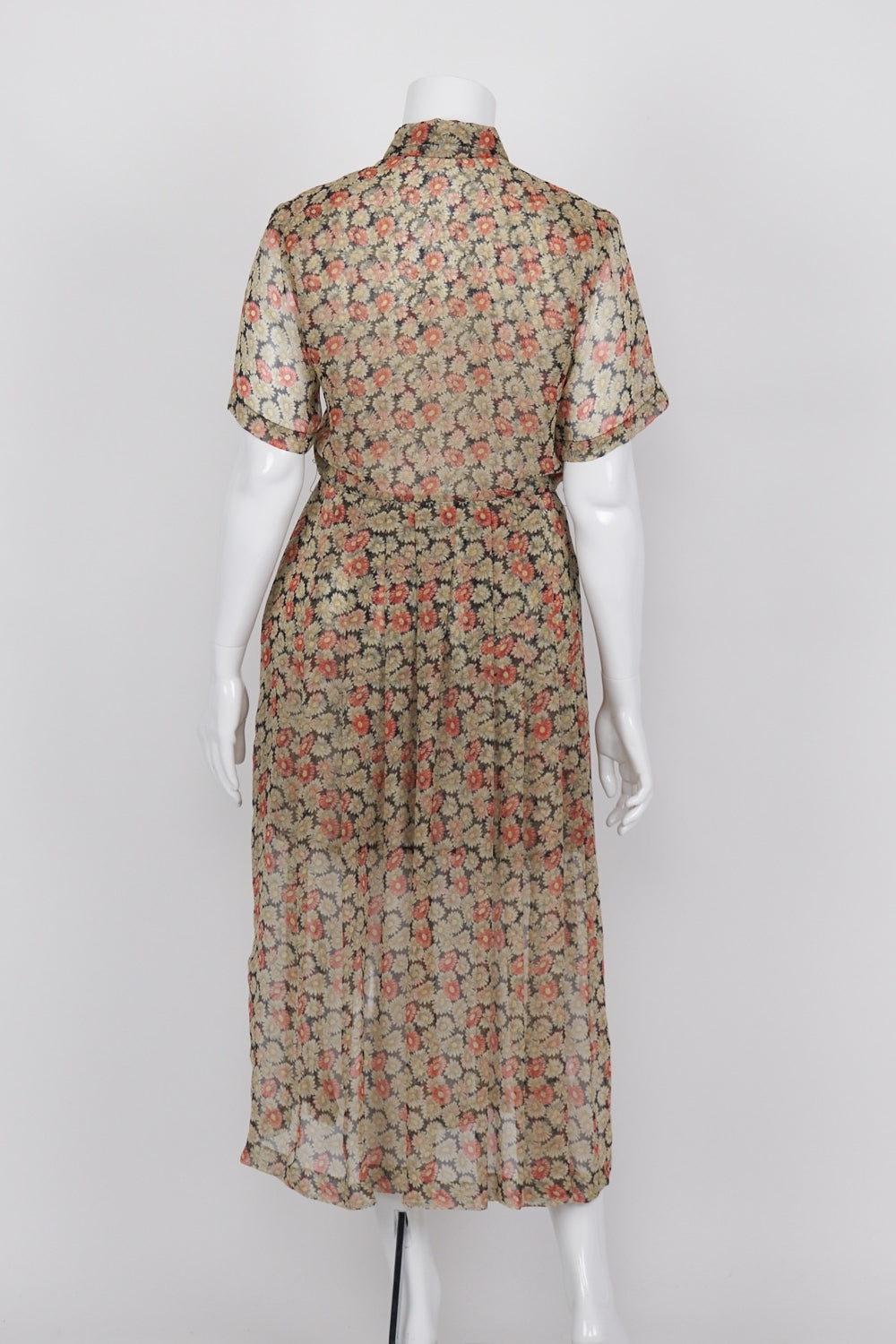 Lisa Ho Vintage Floral Sheer Maxi Dress 14