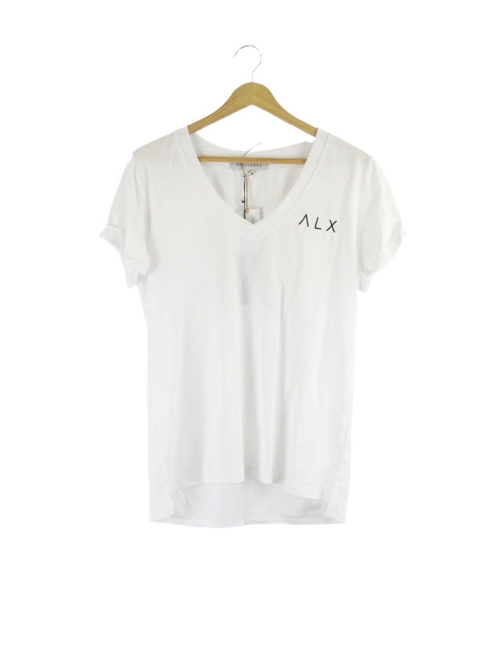 Alexandra-White-V-Neck-T-Shirt-XS