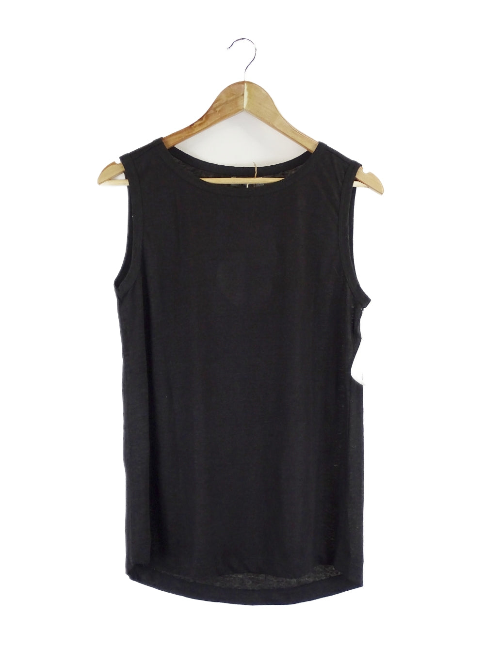 Amelius-&#39;Aceline&#39;-Black-Linen-Tank-Top-L