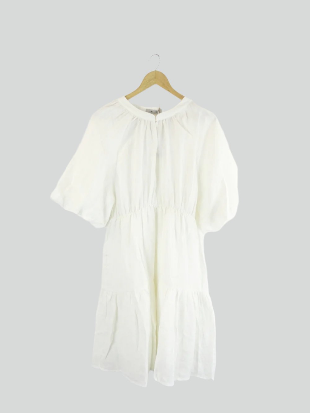 Amelius-&#39;Pila&#39;-White-Linen-Mini-Dress-L