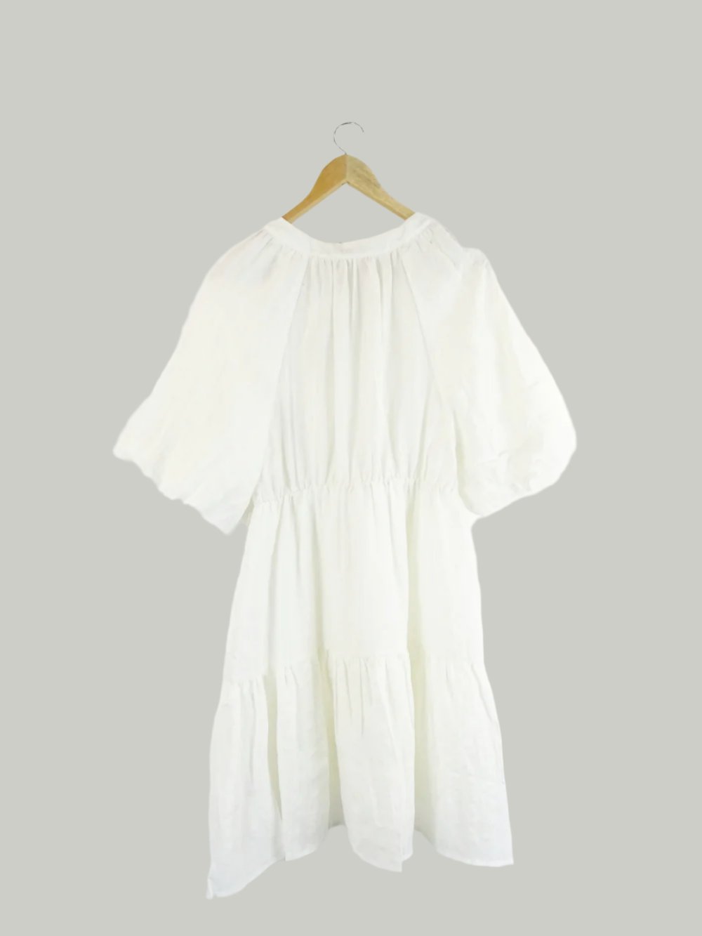 Amelius-&#39;Pila&#39;-White-Linen-Mini-Dress-L