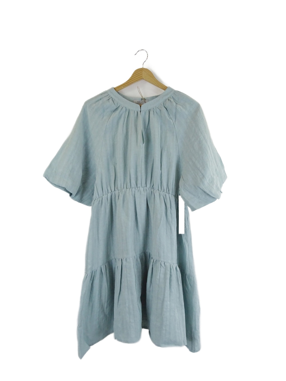 Amelius-&#39;Pila&#39;-Duckegg-Blue-Linen-Mini-Dress-L