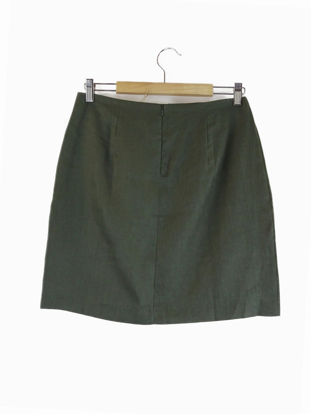 Amelius-&#39;Stockton&#39;-Moss-Linen-Mini-Skirt-10