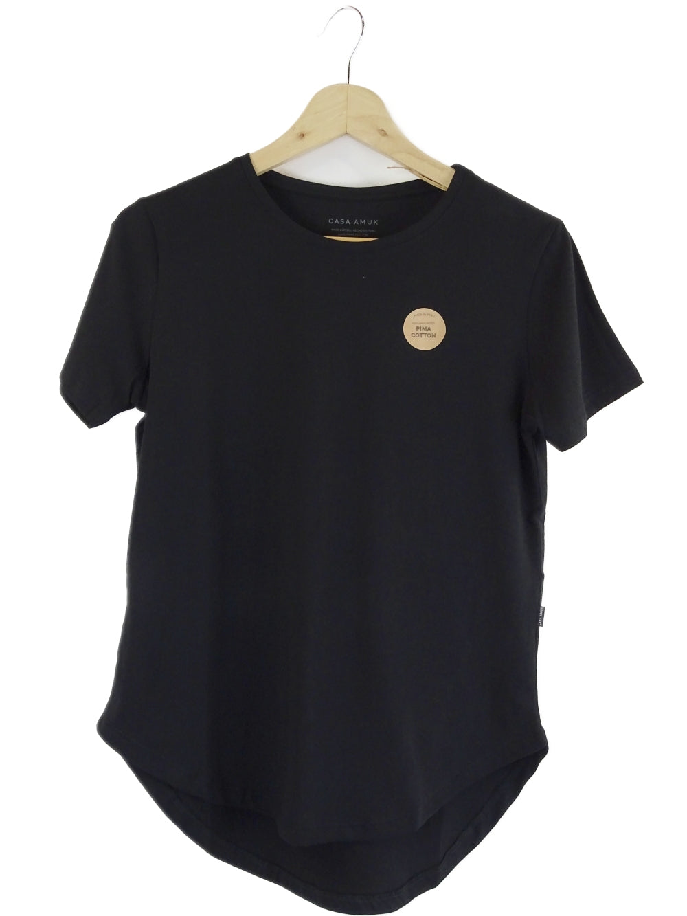 Casa-Amuk-Black-Cotton-Saddle-Hem-T-Shirt-8