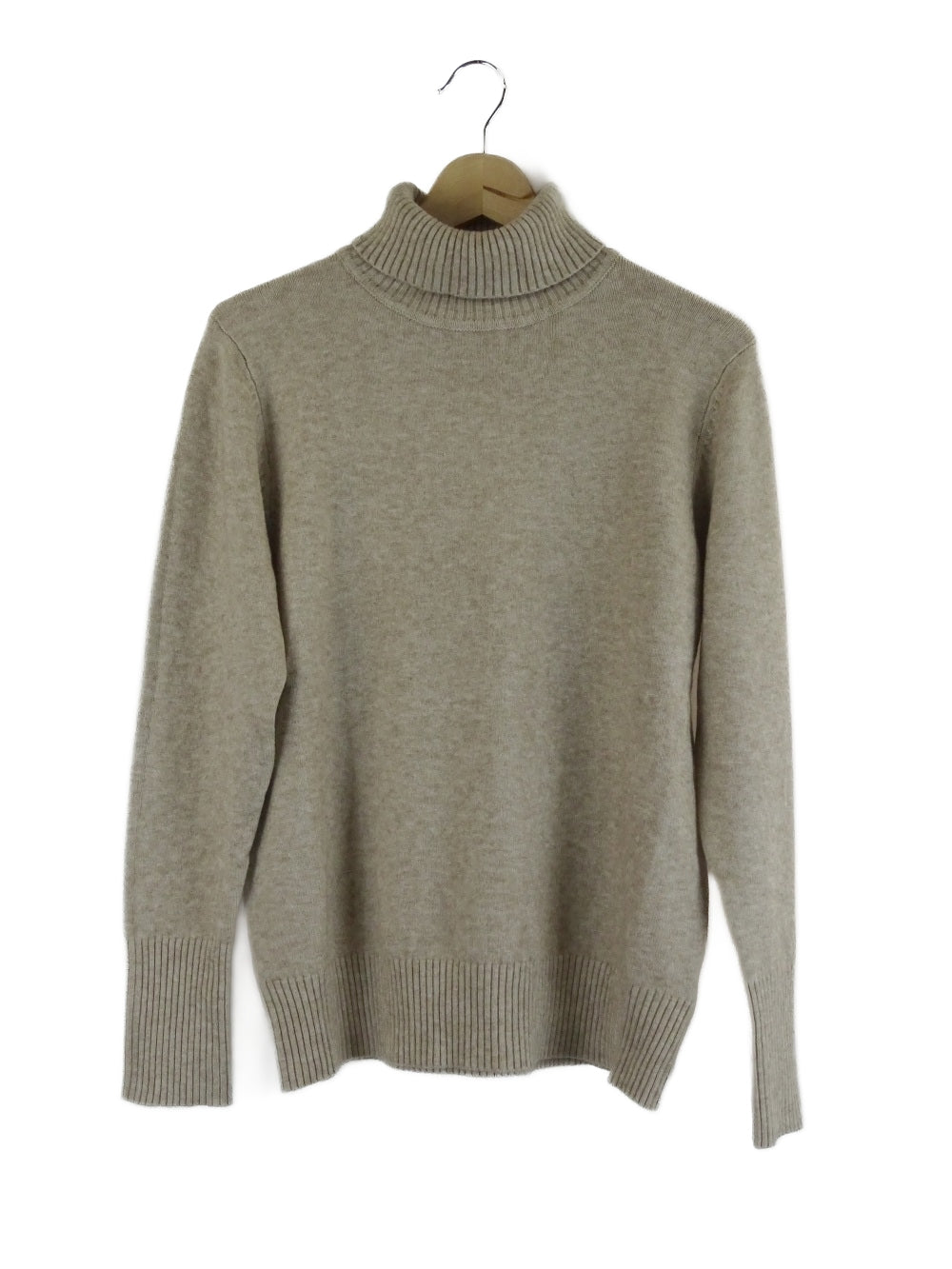 Amelius-&#39;Manor&#39;-Oatmeal-Knit-Turtle-Neck-Jumper-L