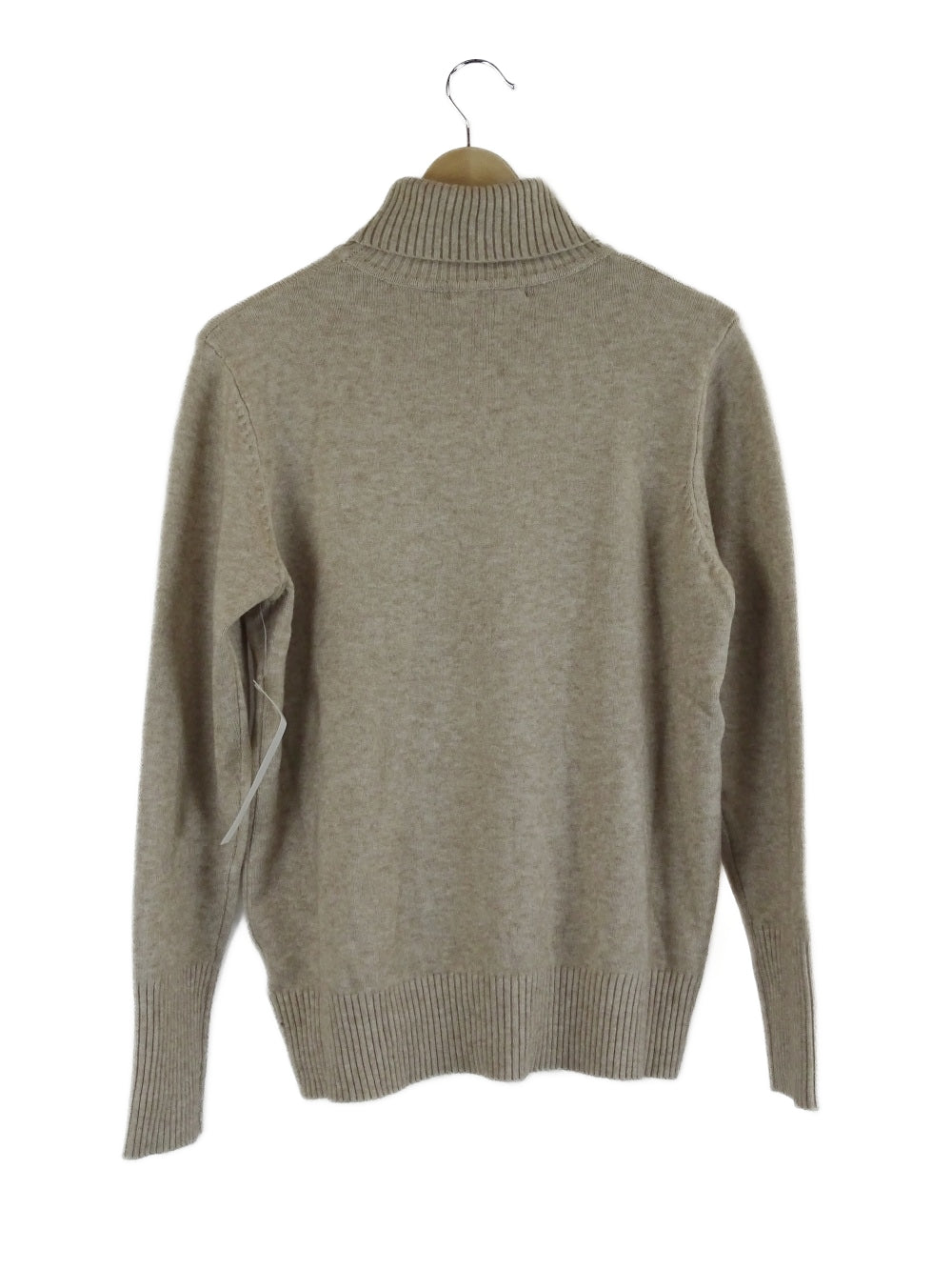 Amelius-'Manor'-Oatmeal-Knit-Turtle-Neck-Jumper-L