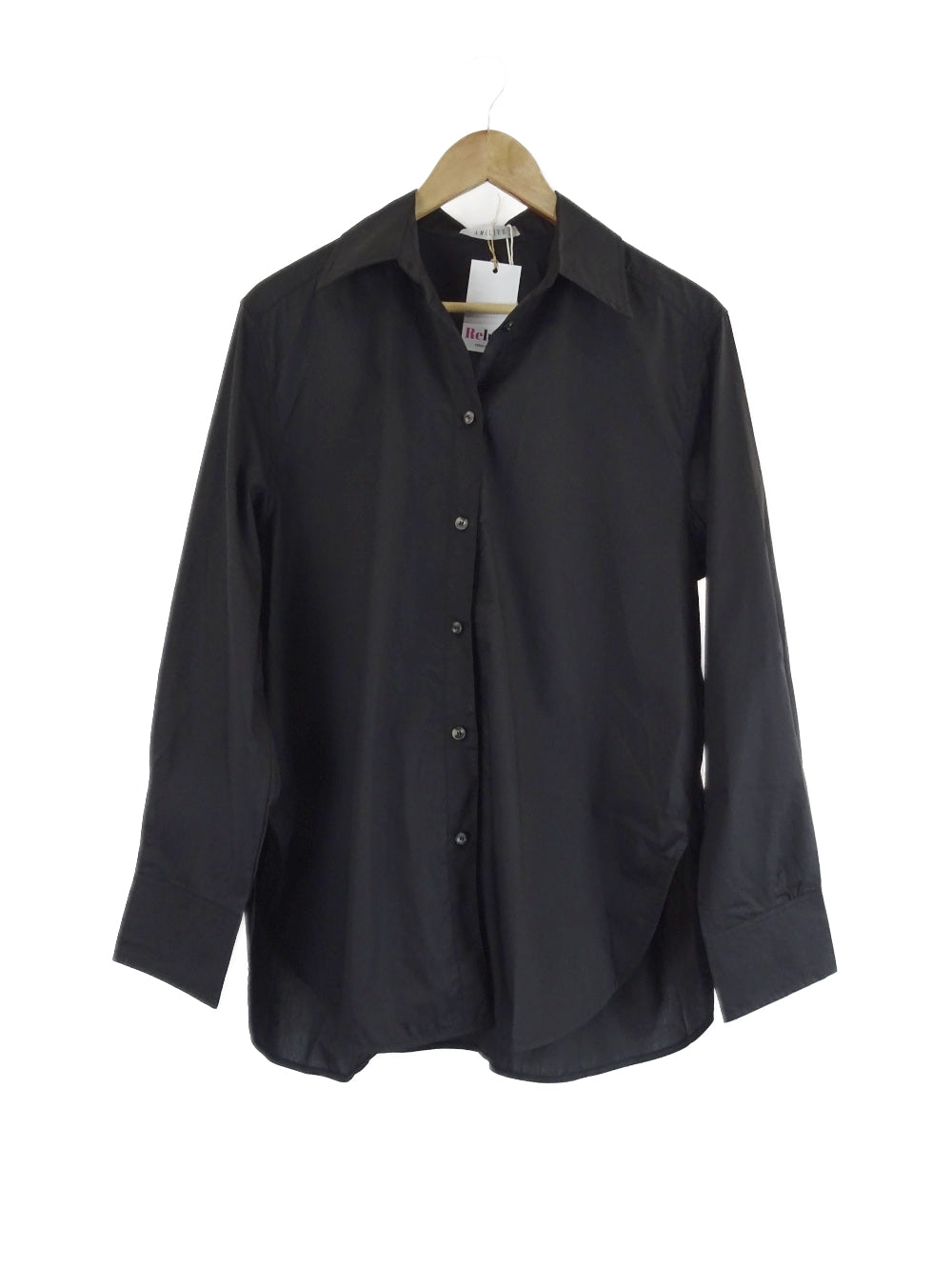 Amelius-&#39;Blythe&#39;-Black-Button-Down-Shirt-S/M