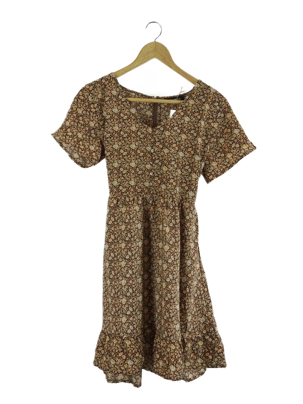 All About Eve &#39;Harper&#39; Brown Floral Mini Dress 10 | BNWT