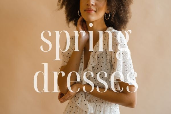 Woman wearing white dress Spring dresses