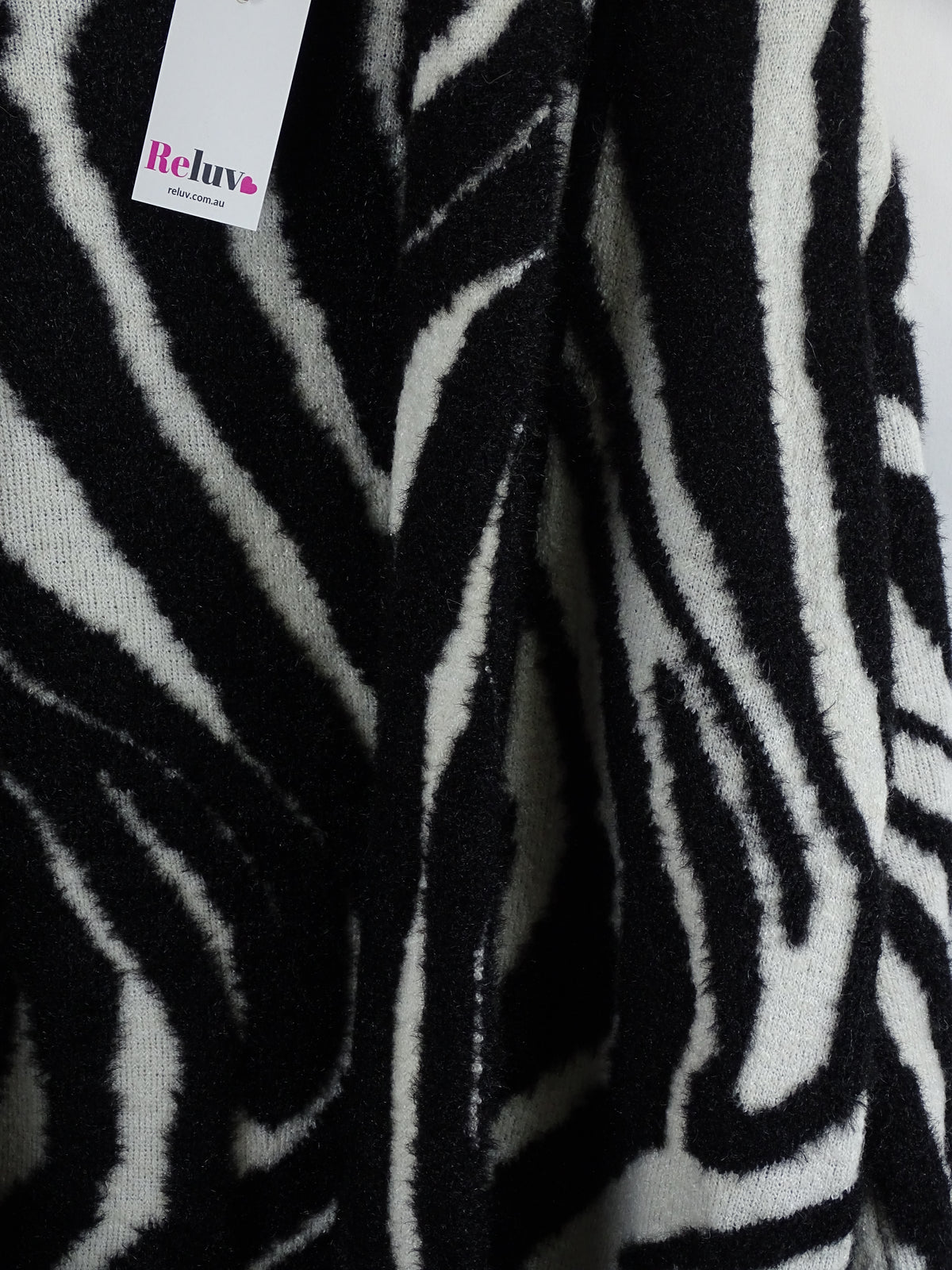 Sass &amp; Bide Black And White Zebra Print Long Cardigan