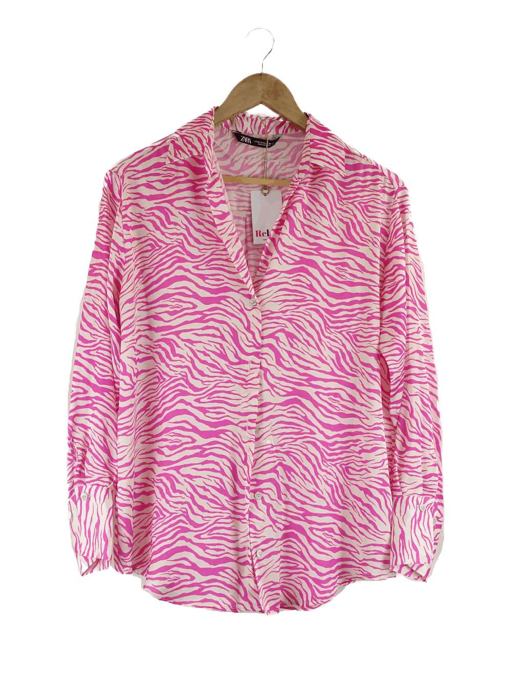 Zara Animal Print Pink Top XS