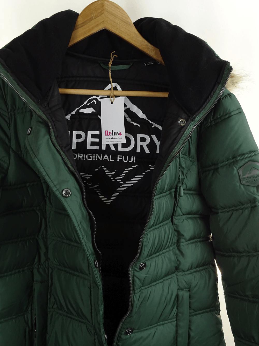 Superdry Green Puffer Coat 12 NEVER WORN