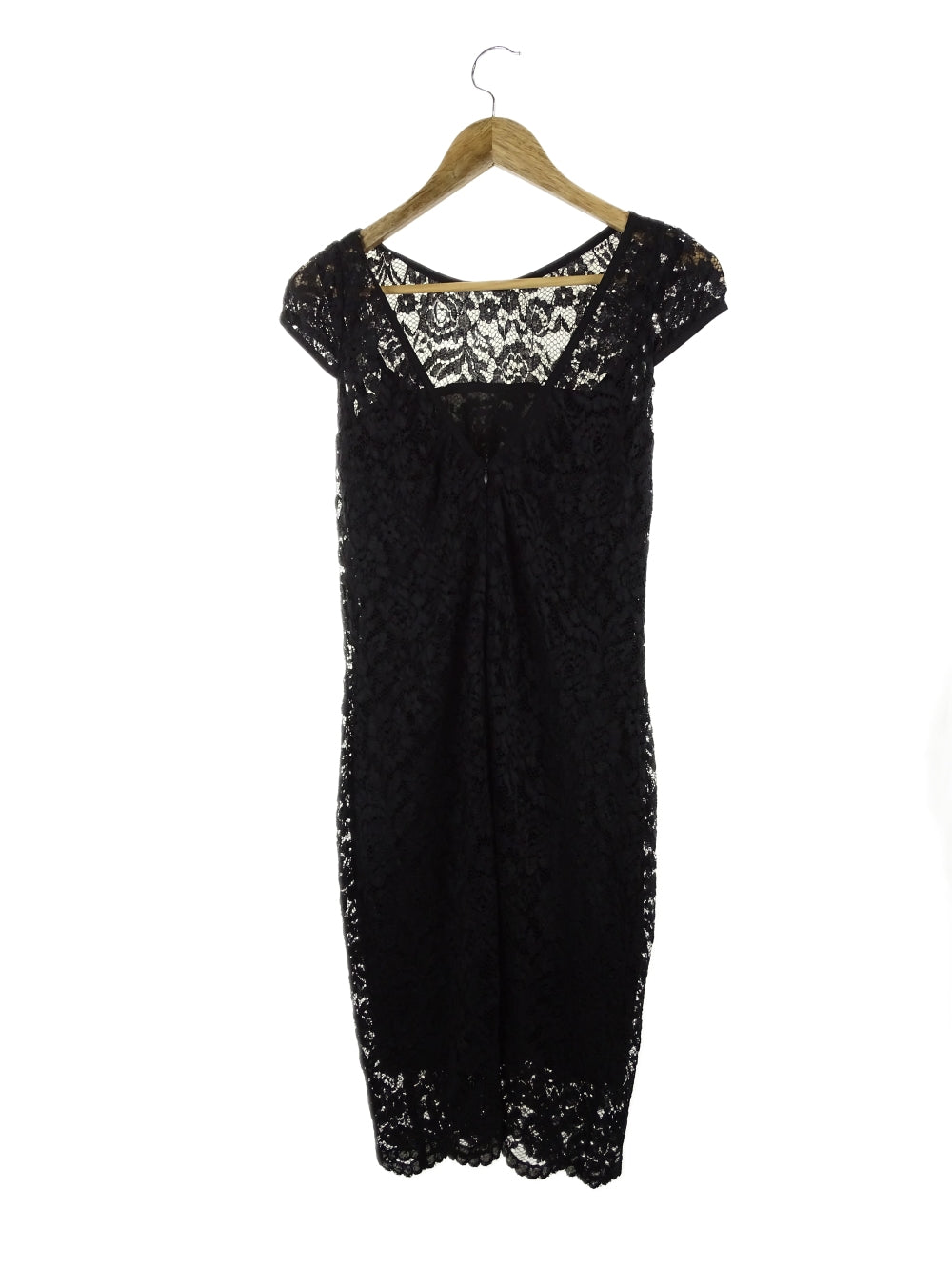 Very Very Black Lace Midi Dress 12